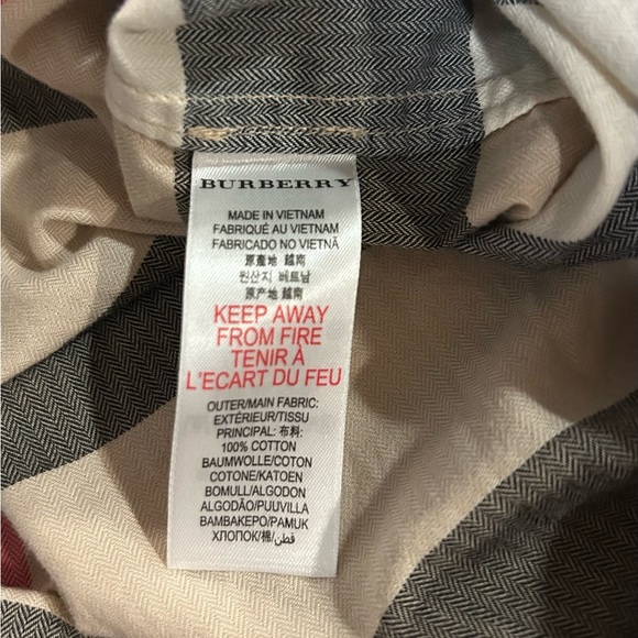 Burberry Children Button Up Shirt Girls Size 12 - Picture 5 of 6